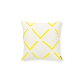 Cushion Square Embroidered Abstract Fluo Yellow 45x45cm