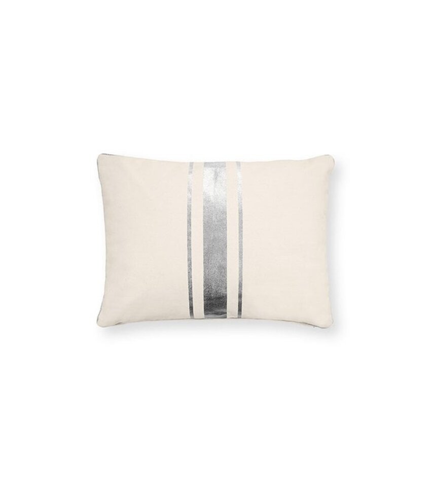 Cushion Rectangular Stripe Silver Foil 50x70cm