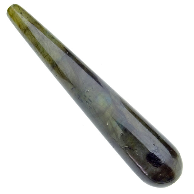 Labradorite wand for massage - 10 cm