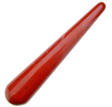 Rode jaspis wand voor massage - 10 cm