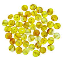 50 pieces amber beads honey rounded 3-6 mm