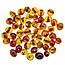 50 pieces amber beads cognac rounded 3-6 mm