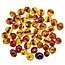 50 Stück Bernsteinperlen cognac abgerundet 3-6 mm