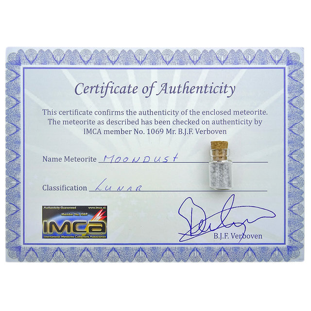 Mondstaub 200 Milligramm in einer Flasche