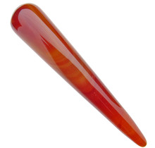 Roter Achatstab zur Massage - 10 cm