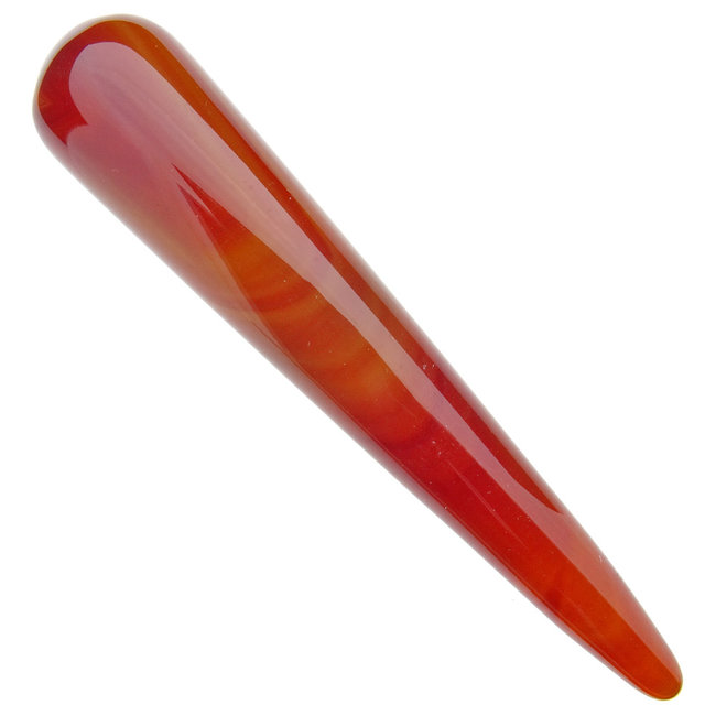 Red agate wand for massage - 10 cm