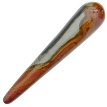 Polychrom jaspis Massage Griffel