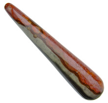 Polychrome jasper wand for massage - 10 cm