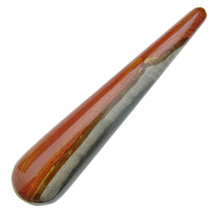 Polychrome jasper wand for massage - 10 cm