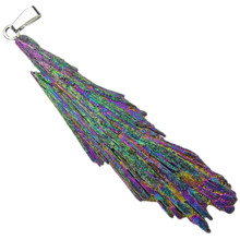 Kyanite aura pendant with silver eye