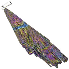 Kyanite aura pendant with silver eye