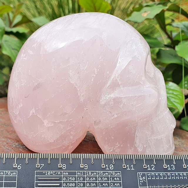 Rosenquarz Totenkopf 9 cm und 710 Gramm Rosenquarz Totenkopf 9 cm und 710 Gramm