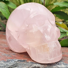 rose quartz skull
