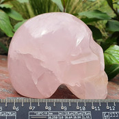 Rosenquarz Totenkopf 7 cm und 375 Gramm