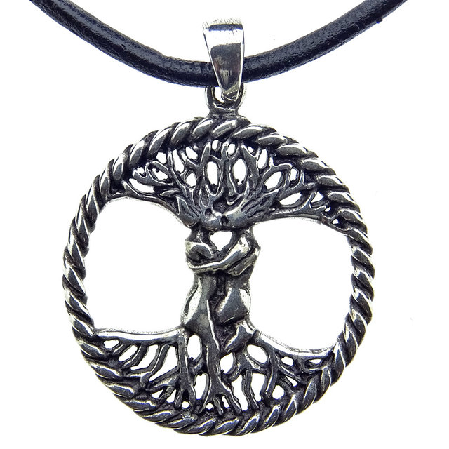 Beautiful silver pendant tree of life with Adam and Eve Beautiful silver pendant tree of life with Adam and Eve