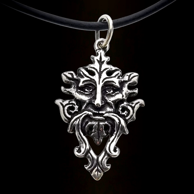 Mooie zilveren hanger green man Mooie zilveren hanger green man