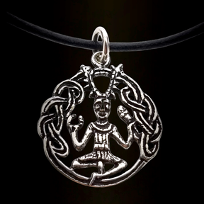 Silver pendant Cernunnos