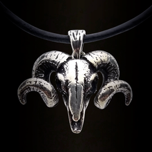 Silver pendant ram skull