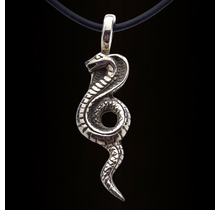 Beautiful silver pendant cobra