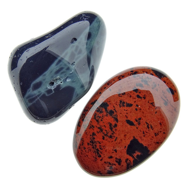 Mahogany and spider web obsidian, volcanic glass Mahogany and spider web obsidian, volcanic glass