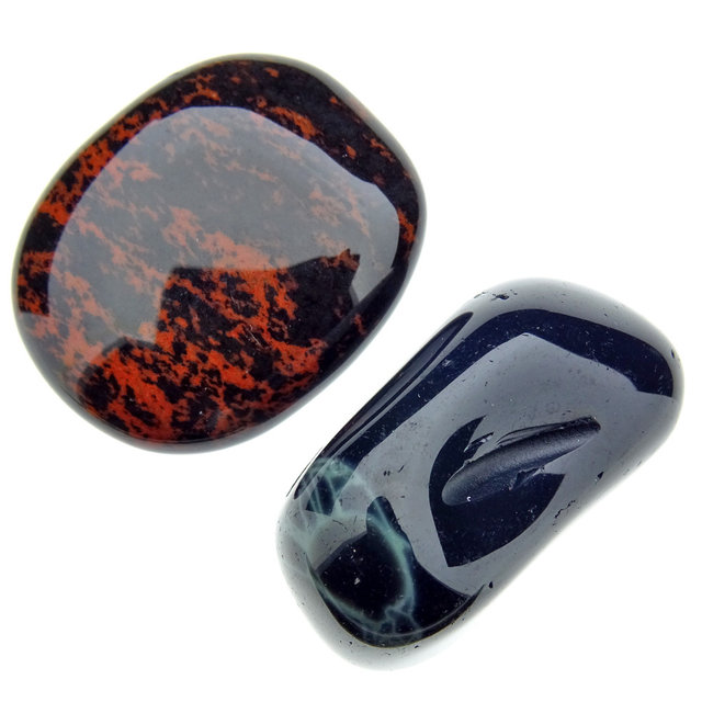 Mahogany and spider web obsidian, volcanic glass Mahogany and spider web obsidian, volcanic glass