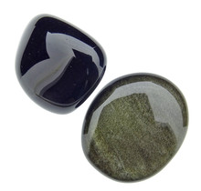 Goldsheen and rainbow obsidian, volcanic glass