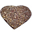 Schönes Herz aus Achat mit Quarzkristallen aus Brasilien, 760 Gramm