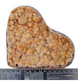 Mooi hart van agaat met kwartskristallen uit Brazilië, 1300 gram