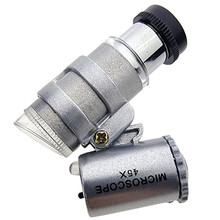 Mini microscope 45x with LED lighting