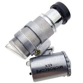 Mini microscope 45x with LED lighting