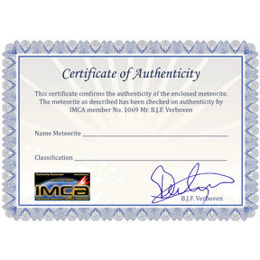 Certificate of Authenticity