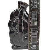 Mooie zilver obsidiaan geldbuidel, 13 cm Mooie zilver obsidiaan geldbuidel, 13 cm