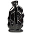 Beautiful silver obsidian money bag, 13 cm