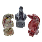 3 Tierfiguren aus Speckstein