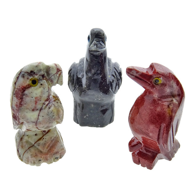 3 soapstone animal figures 3 soapstone animal figures