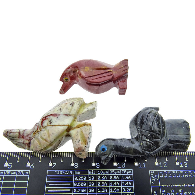 3 Tierfiguren aus Speckstein