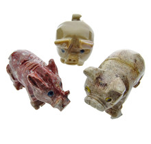 3 Tierfiguren aus Speckstein