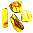 Tumble stones of Baltic amber