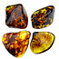 Tumble stones of Baltic amber