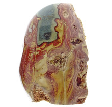 Polychroom jaspis, eenzijdig gepolijst 690 gram