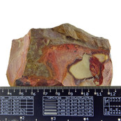 Polychroom jaspis, eenzijdig gepolijst 545 gram