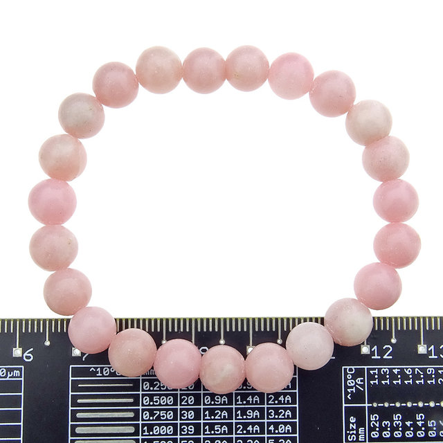 Beautiful andes or pink opal bracelet with 8 mm beads