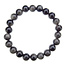 Zilver Obsidiaan armband met 8 mm kralen