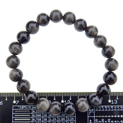 Goldenes Obsidianarmband mit 8 mm Perlen