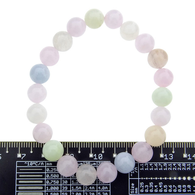 Morganite bracelet with 8 mm beads Morganite bracelet with 8 mm beads