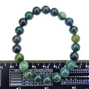 Armband aus Moosachat mit 8 mm Perlen