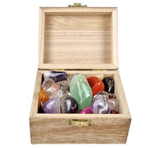 Well filled treasure box with a mix of Free Form cuddly stones