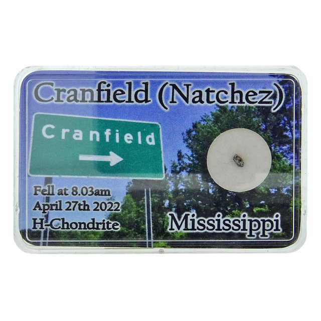 Cranfield Mississippi meteoriet USA, 11 mg. Cranfield Mississippi meteoriet USA, 11 mg.