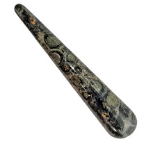 Eldarite or kambaba jasper wand for massage - 10 cm