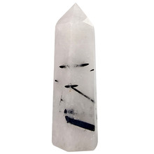Tourmaline quartz point, 9 cm